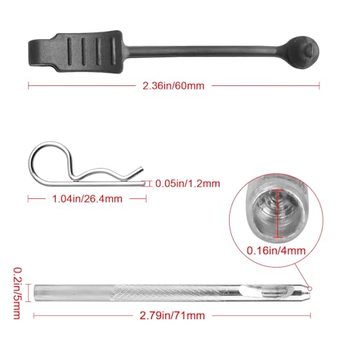 10PCS AllinRC RC Body Clips w/Pull Tabs & 4mm Hole Puncher for All 1/10 1/12 Scale Traxxas Arrma Redcat Axial Losi HSP HPI Kyosho RC Car Truck Crawler Body Shell Upgrades (1.2mm Rod Silver) - size: 1.2mm Rod Silver