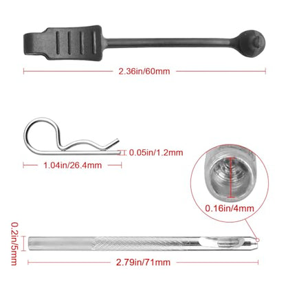 10PCS AllinRC RC Body Clips w/Pull Tabs & 4mm Hole Puncher for All 1/10 1/12 Scale Traxxas Arrma Redcat Axial Losi HSP HPI Kyosho RC Car Truck Crawler Body Shell Upgrades (1.2mm Rod Silver) - size: 1.2mm Rod Silver