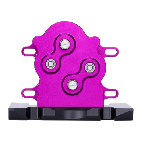 Dual Transmission Dig Overdrive Gearbox with Delrin Skid for 1/10 RC Crawler LCG Cheater Rigs Capra SCX10 PRO Upgrade (Purple)