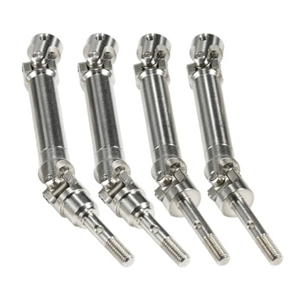 for Slash 4X4 XVL for Rustler for Stampede for Hoss HQ727 1/10 4Pcs Stainless Steel Drive Shaft for Universal Joint Driveshaft RC Truck Upgrade RC Car Parts