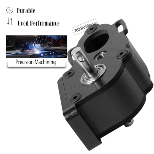 LCG Center Gearbox Transmission Box Upgrades Part for SCX10 SCX10 II 90046 90047 1/10 RC Crawler Car,Aluminum Middle Transmimssion Gearbox,Black - color: Black(1pc)