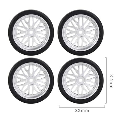 RC Car Accessories for Ldrc for AE86 1/18 RC Car Upgrade Parts 4Piece 32Mm RC Drift Tire Wheel Hard Tyre Parts Accessories RC Car Replacement DIY Parts