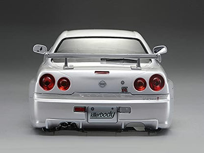 Killerbody 1/10 RC Painted Skyline GTR BNR34 195mm Touring Drift Car Body (Pearl-White) - color: Pearl-white