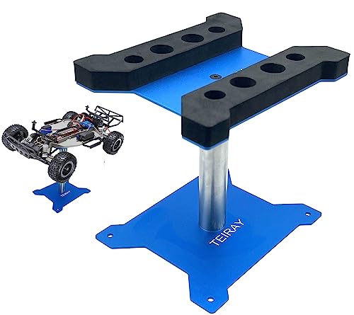 RC Car Repair Work Stand Repair Tool Set 360 Degree Rotation and 600 PCS RC Screws Kit and Screws Pallet Kit and RC Screwdrivers for 1/8 1/10 1/12 1/16 1/18 RC Car Truck Crawler (Blue) - color: Blue