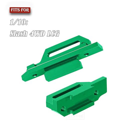 Aluminium Tall Battery Holder Mount Hold Down Upgrades Part for 1/10 Slash 4wd LCG Rally,Alloy Battery Mounting Plate Tray Battery Holder Mount with Strap,Green - color: Green - Parts
