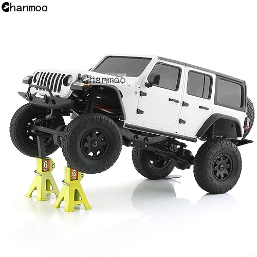 1/24 RC Toy Jack Stands 1/18 Simulation 6 Ton Metal Adjustable Mini Jacks Stand for 1:18 1:24 Scale Crawler Car Axial SCX24 Kyosho Tamiya HSP FCX24 TRX4M SCX24 AX24 Ford Bronco (Yellow, 2 PCS) - color: Yellow