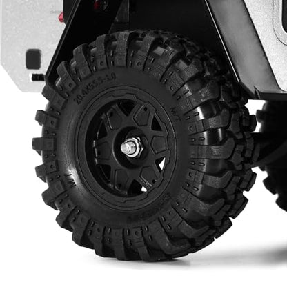 INJORA Off-Road Camping Trailer for 1/18 1/24 RC Crawlers TRX4M SCX24 Upgrade(Silver) - color: Silver