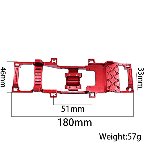 Full Metal Chassis Frame for FMS 1/24 Power Wagon FCX24 RC Crawler Car Model Upgrade Part (Red) - color: Red