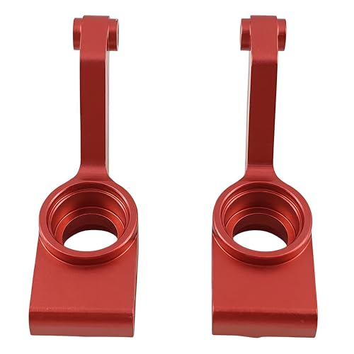 Aluminum Rear Axle Carriers for Slash Stampede Rustler 4X4 4WD (Red) | 1/10,Rear Knuckles,Stub Axle Hubs,1952,CNC Machined,Heavy Duty,High Strength,Precision Fit,Wear Resistant,RC Upgrade - color: Red