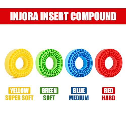 INJORA Silicone Rubber Insert for 118-122mm 4.75" OD 1.9" Tire, Red - color: Red