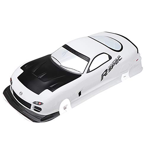 Parts & Accessories 1/10 Clear RC Silk Screen Car Shell Modification for Mazdas RX7 Wheelbase 210X460MM PVC 1:10 Painted Body Shell withSpoiler Part