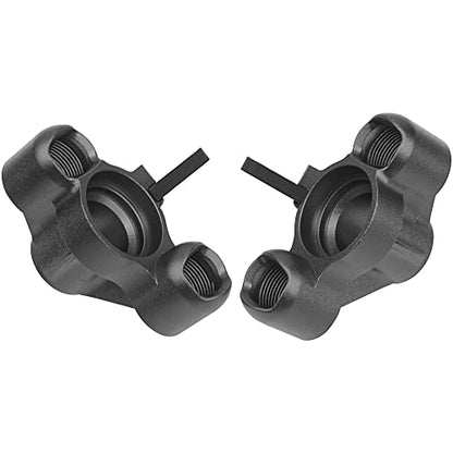 ShareGoo Aluminum Front Steering Knuckle Steering Blocks Caster Blocks w/Pivot Ball Compatible with Arrma 1/8 V5 Kraton Outcast Notorious 6S BLX Upgrades Parts (Black) - color: Black