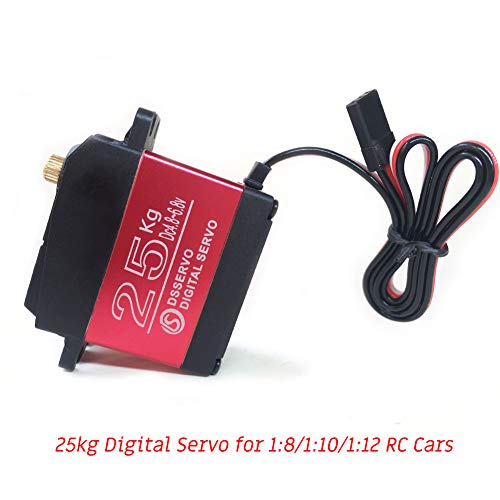 Pack of 2 Digital Servo 25KG Full Metal Gear High Torque Waterproof for RC Car Crawler Robot - size: 25kg x 2PCS(270°)