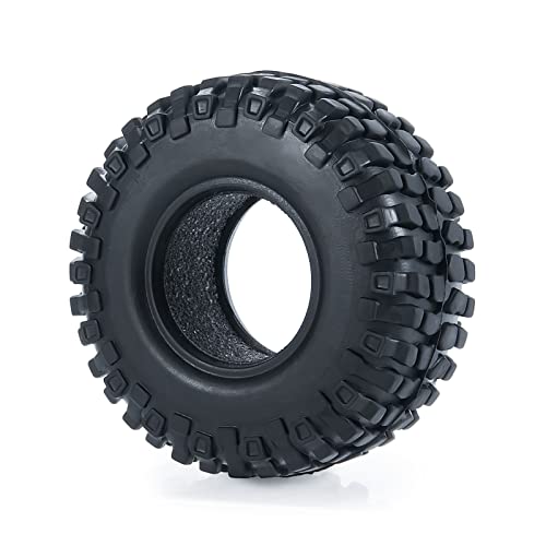 MOHERO 1.0 Crawler Tires Soft Rubber Wheel Tires 4PCS for 1/24 Axial SCX24 90081 AXI00001 AXI00002 AXI00005 AXI00006 RC Crawler Car (54mm) - size: 54mm