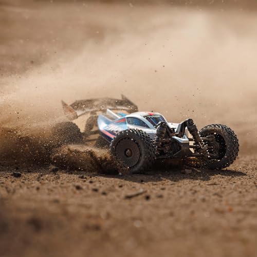 ARRMA Typhon GROM 4x4 RC Buggy, RTR, Blue/Silver | Smart Small Scale, Battery & Charger Included, ARA2106T1 - color: Blue/Silver