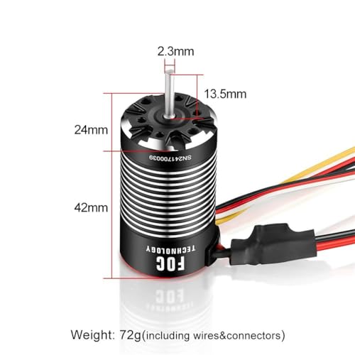 2-3S 30A Fusion Mini16 3000KV Sensored Brushless Waterproof Motor 2-in-1 Motor for 1/16 1/18 RC Climbing Car Crawler
