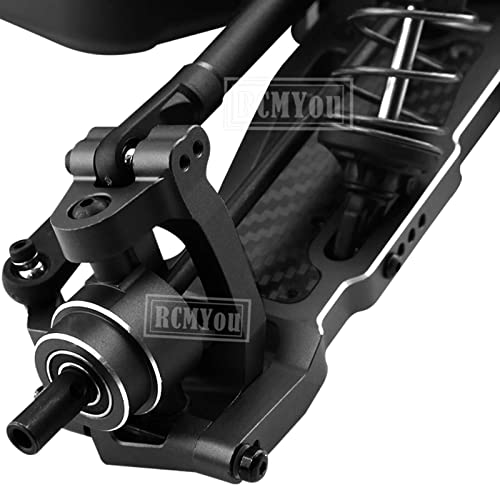 RC Alloy Caster Block & Steering Blocks & Rear Stub Axle Carriers Upgrades Part for 1/8 Sledge 4WD, Hops up for Sledge 4WD Monster Truck #95076-4,Replace #9537,#9532,#9552,Black - color: Black