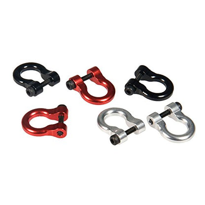 QUE-T 4 Pcs Aluminum Tow Shackle for 1/10 Scale TRX-4 Crawler Car (Silver)