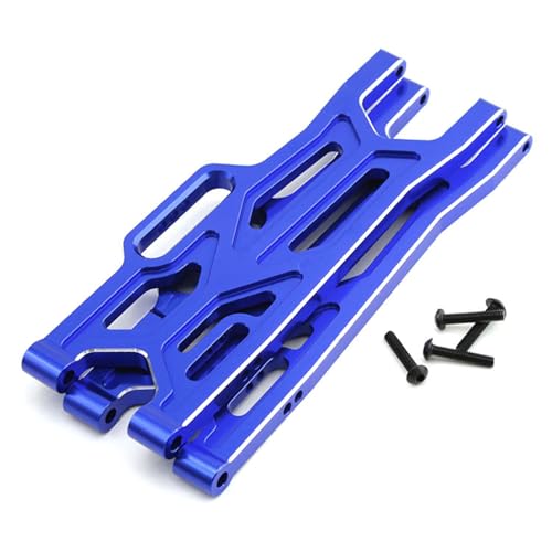 Aluminum Front Lower Suspension Arms Set Compatible for Arrma 1/10 Kraton/Outcast 4x4 4S V2 BLX RC Truck Upgrade Parts L/R Suspension Arms Swing Arm Replacement ARA330711 - color: blue, size: Front Lower