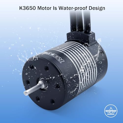 SurpassHobby 3650 Brushless Motor 4300KV High Speed Waterproof Motor for Most of 1:10 Scale RC Truck On Road Off Road Car Update Parts - size: 4300kv, style: 3650 Brushless Motor