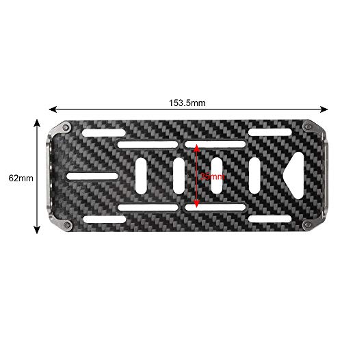 RC Battery Mount Plate, Carbon Fiber Battery Tray Protection Plate Black Battery Mounting Plate for Axial SCX10 CC01 F350 D90 1/10 RC Crawler Car Upgrades Accessories (Titanium) - color: Titanium
