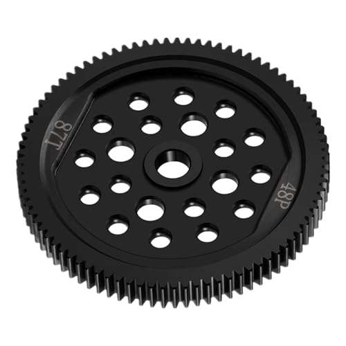 Steel 48P 87T Spur Gear for ECX 2WD Ruckus Axe Brutus Circuit AMP | MT AMP DB AMP Crush K&N Torment Horizon 1/10 RC Car Upgrades Part - size: 87T