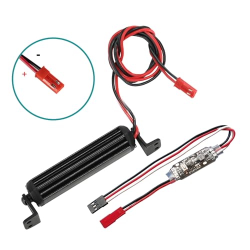 RC Light Bar 15 LED 2.95 Inch Aluminum RC Lights RC Crawler Accessories for Axial SCX10 Traxxas TRX4 TRX4M Arrma Senton Redcat GEN7 1/10 1/18 Scale Rock Crawler Truck RC Car Roof Light Kit