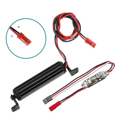 RC Light Bar 15 LED 2.95 Inch Aluminum RC Lights RC Crawler Accessories for Axial SCX10 Traxxas TRX4 TRX4M Arrma Senton Redcat GEN7 1/10 1/18 Scale Rock Crawler Truck RC Car Roof Light Kit