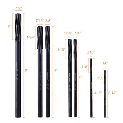 1/8"-1/2" 7 Pcs M2 HSS Chucking Reamer Set - size: 7PCS Kit