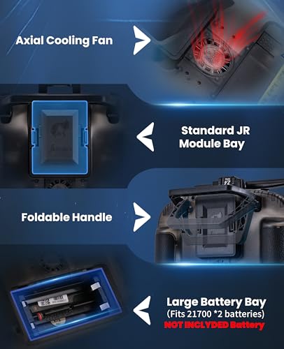Jumper T15 2.4GHz ELRS Radio Transmitter with Nano Receiver,VS-M Hall Gimbal EdgeTX IPS Color Touchscreen Controller for FPV Drone/Fixed-Wing/Helicopter/Multirotor/RC Car Boat,Mode 2 (Charcoal)