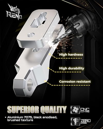 RENO F150 Tow Hook with 3/4" D-Ring Shackle, Front & Rear Recovery Hooks | CNC Aluminum, Front/Rear Mountable, Fits 2004-2025 F150/2010-2025 Raptor 2WD 4WD, OEM 4L3Z17A954AA,6L3Z17A954AA,FL3Z-17A954-F - color: Tow Hooks w/ Red D-ring, size: F150 Front/Rea
