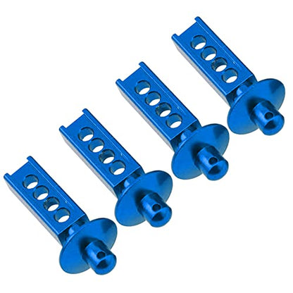 4Pcs Vgoohobby Aluminum Alloy RC Body Post Mounts Compatible with Traxxas Mini E-Revo Mini Slash 1/16 RC Car (Blue) - color: Blue