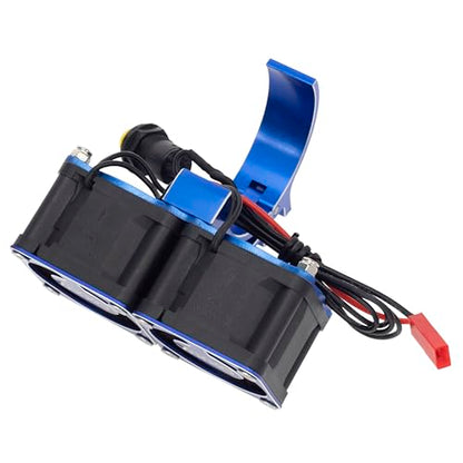 DKKY RC Motor Cooling Fan Heatsink with 42mm Mount for Arrma Axial Traxxas 1/6 1/8 1/10 RC Models with 4274 4286 Motor (Blue) - color: Blue