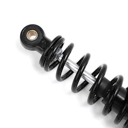 Minho Dual Rear Shock Absorbers with Adjustable Spring Preload in Heavy Iron Material Compatible with Chinese GY6 4-Stroke Engine Taotao ATV Go Kart,Black Color,310MM Length - size: 310mm