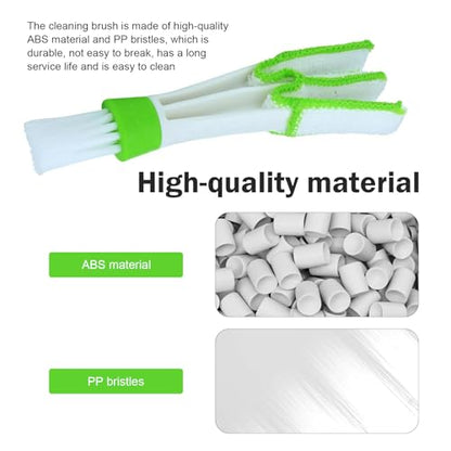 3 PCS Car Air Vent Cleaning Brushes, Multifunctional Automotive Interior Tool for AC Vent & Gap Dust Removal, Universal for Most Cars, SUVs, Trucks