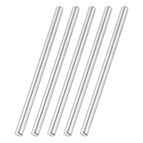 MECCANIXITY 60 Pack Dowel Pin Wheel, 1.5x20mm Steel Hex Wheel Hub Nut Pin Replacement for DIY RC Car Truck Boat Helicopter Model Part, Silver - size: 1.5x20mm