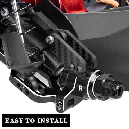 Upgrades Parts for 1/10 4x4 Kraton/Outcast 4S BLX,1/8 Mojave 4X4 4S BLX,Aluminum Front Steering Block Knuckles & C-Hubs Caster Blocks & Rear Hubs Hops Up,Black - color: Black(for Mojave 4s )