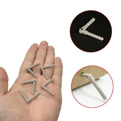 5PCS RC Airplane Plastic Pin Hinge Needle Hinge for RC Plane Aircraft Helicopter DIY Model Plane Fix Wing Parts (2.5x43mm Gray) - style: 2.5x43mm Gray