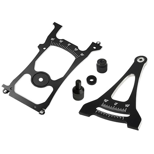 Multi-Functional 1/10 RC Car Setup System with Two Gauges, Aluminum Camber Toe Slip Angle Gauge, Suspension & Steering Adjustment Tool, Alignment Tuning Tool for 1/10 RC Buggy and On Road Cars