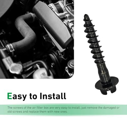 5PCS BAS01003 Air Filter Box Screw, OEM# 6509605AA, 11549031 Air Filter Housing Retaining Bolts, Filter Box Screws Compatible with Chrysler, Jeep, Dodge, Ram, Pontiac (Black)