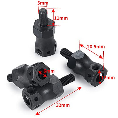 4Pcs RC Wheel Hex Adapter Extenders +15mm | For 1/10 Hammer Rey, Lasernut U4 Rock Truck, RC Buggy Car