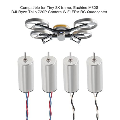 4PCS 615 Motor Coreless Brushed Motors 6x15mm 19000KV Mini DC Motor with Terminal Wire JST-1.25 for RC Quadcopter