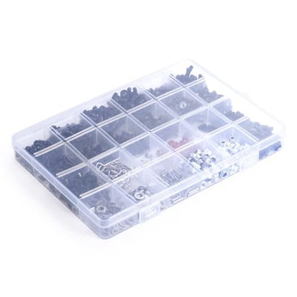 1000pcs Universal RC Screw Kit Screws Assortment Set 304 Stainless Steel Hardware Fasteners for SCX10 TRX4 All Series RC Cars Trucks Crawler, RC Screw Kit, Car Body Clips Pins