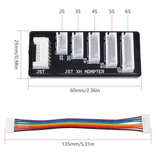 6pcs JST-XH Balance Board 2S-6S 3S Lipo Battery Charger Extend Expansion Board Adapter Converter for RC Vehicles Lipo Battery Charging