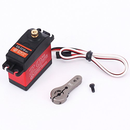 ZOSKAY Servo High Torque Metal Gear Standard Digital Servo 25KG/0.13S 6.8V for 1/8 1/10 RC Cars (20kg Control Angle 270)