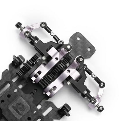 RC Car Frame, 1/24 1/28 TG Racing Carbon Fiber Assembled Mini Rear Drive RWD Drift Racing Car Frame Body Kit with Tools DIY Parts (Purple) - color: G.purple 2