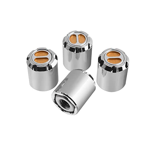4PCS Aluminum M2.5 Wheels Center Caps Lock Nuts for Redcat Ascent-18 Traxxas TRX4 M 1/18 Scale RC Crawler Upgrade (Chrome) - color: Chrome
