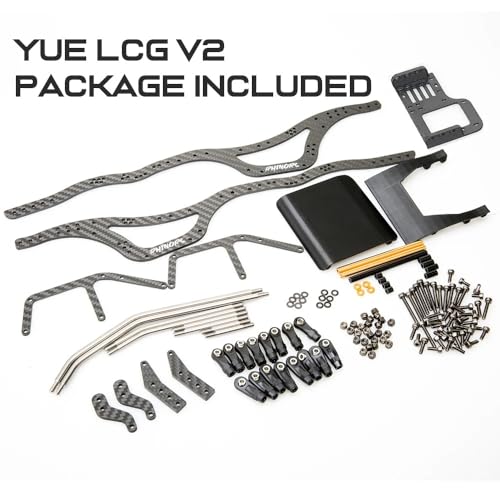 RhinoRC YUE LCG v2 Crawler Frame Chassis Kit,with Titanium Alloy Link,for 1/10 RC Crawler Car (YUE LCG v2 Set) - color: Yue Lcg V2 Chassis