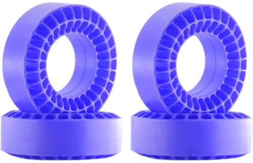 4PCS Silicone Rubber Inserts Foam for 58-64mm (2.4” OD) 1.0 Tires, RC Car Tire Inserts for TRX4M SCX24 1/18 1/24 Crawler Tires (Blue) - color: Blue