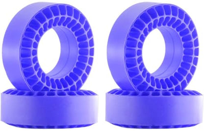 4PCS Silicone Rubber Inserts Foam for 58-64mm (2.4” OD) 1.0 Tires, RC Car Tire Inserts for TRX4M SCX24 1/18 1/24 Crawler Tires (Blue) - color: Blue